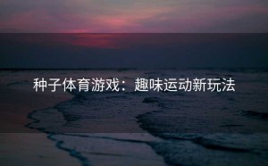 种子体育游戏：趣味运动新玩法