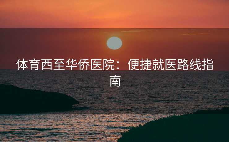 体育西至华侨医院：便捷就医路线指南