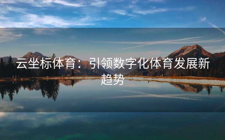 云坐标体育：引领数字化体育发展新趋势