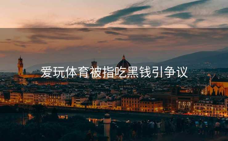 爱玩体育被指吃黑钱引争议