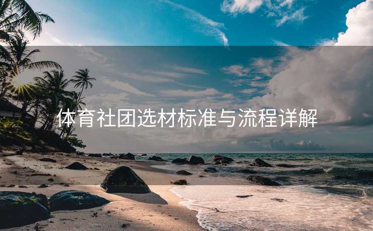 体育社团选材标准与流程详解
