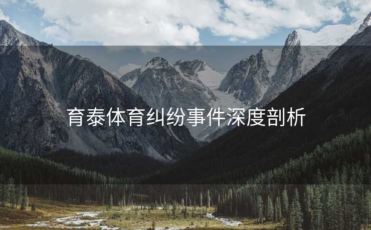 育泰体育纠纷事件深度剖析