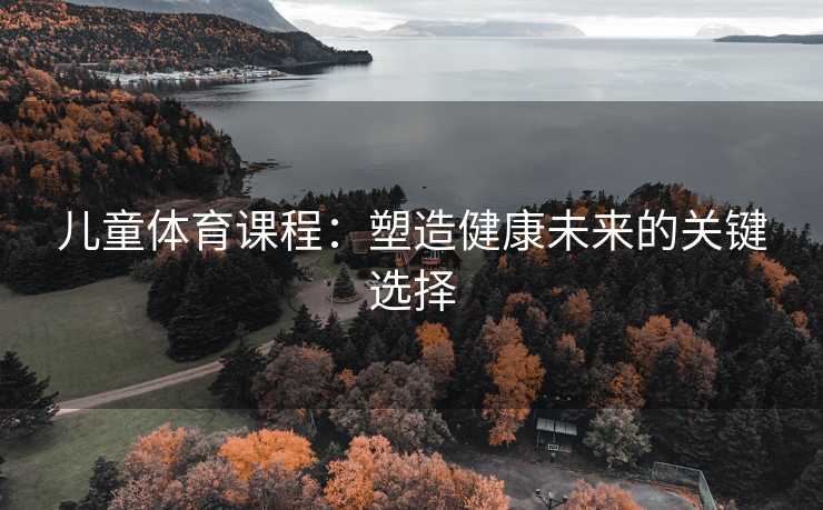 儿童体育课程：塑造健康未来的关键选择