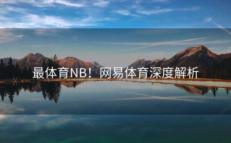 最体育NB！网易体育深度解析