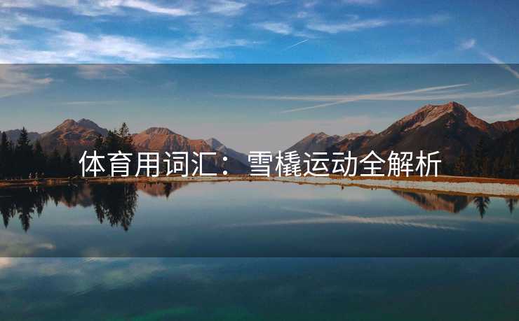 体育用词汇：雪橇运动全解析