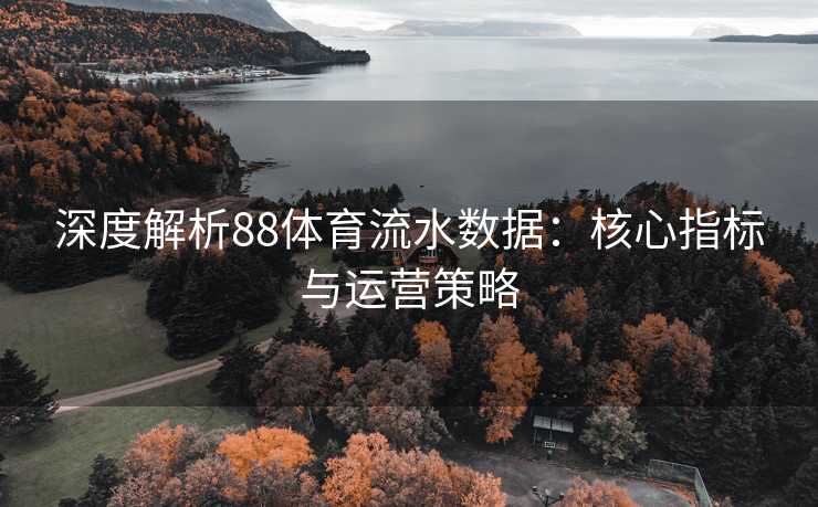 深度解析88体育流水数据：核心指标与运营策略