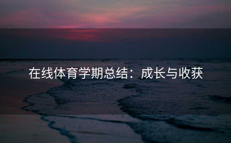 在线体育学期总结：成长与收获