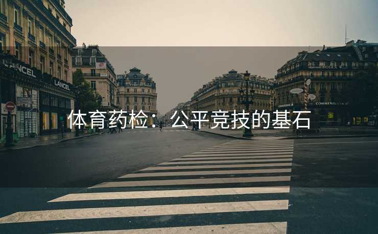 体育药检：公平竞技的基石