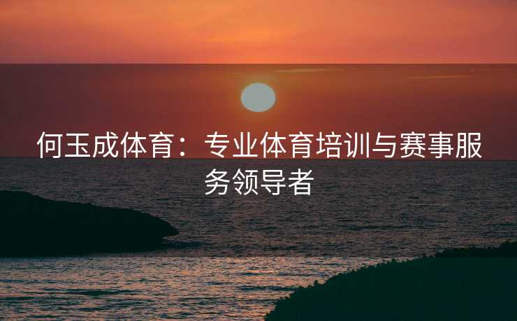 何玉成体育：专业体育培训与赛事服务领导者
