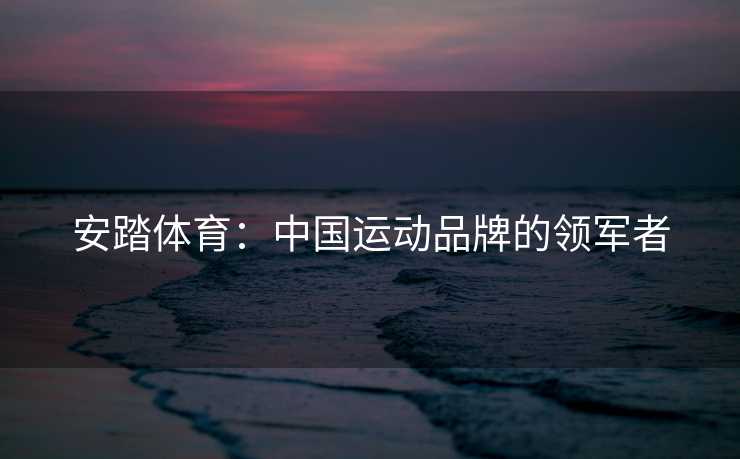 安踏体育：中国运动品牌的领军者
