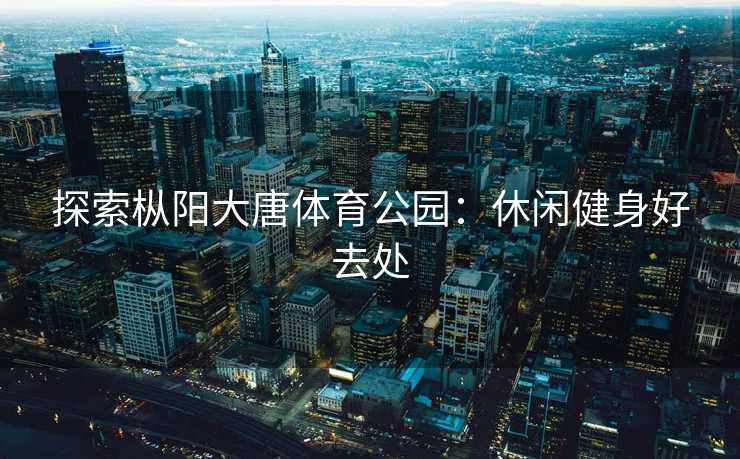 探索枞阳大唐体育公园：休闲健身好去处