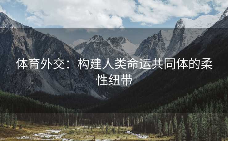 体育外交：构建人类命运共同体的柔性纽带