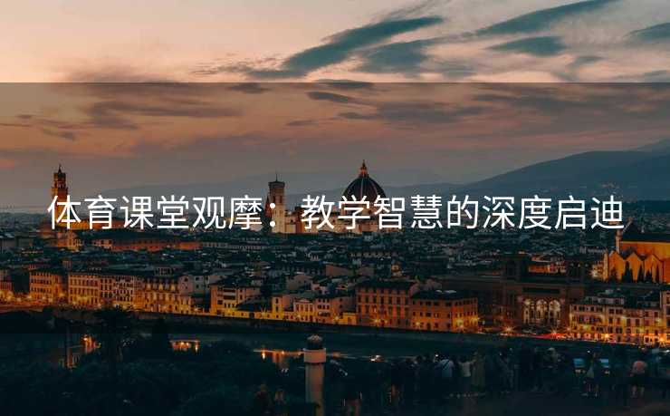 体育课堂观摩：教学智慧的深度启迪
