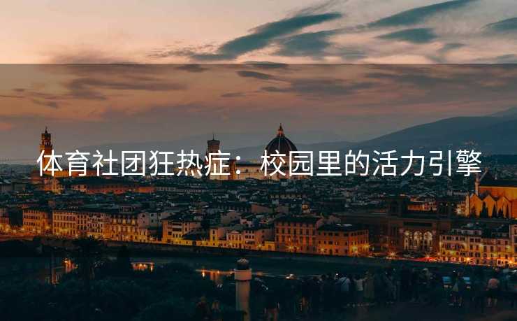 体育社团狂热症：校园里的活力引擎