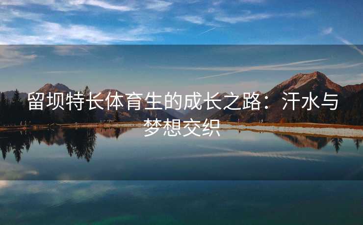 留坝特长体育生的成长之路：汗水与梦想交织
