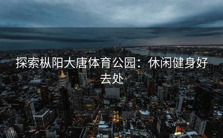 探索枞阳大唐体育公园：休闲健身好去处