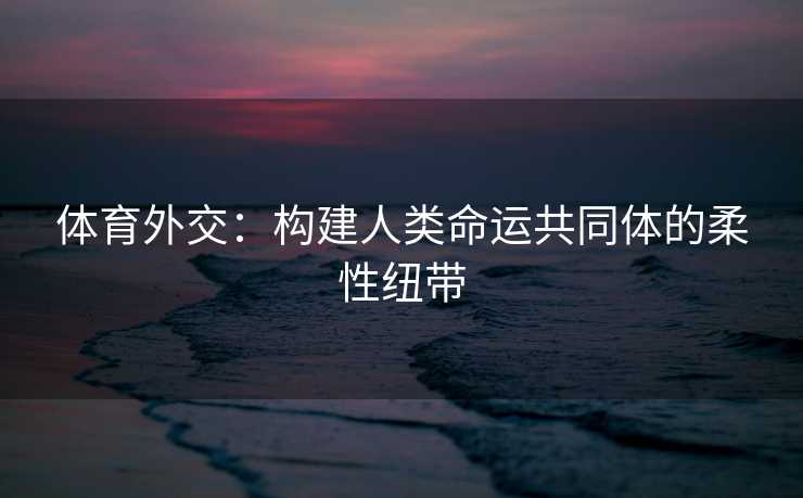 体育外交：构建人类命运共同体的柔性纽带