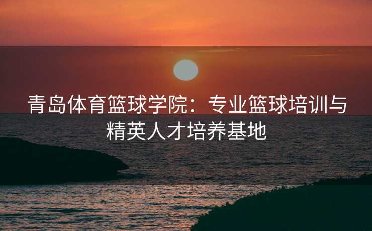 青岛体育篮球学院：专业篮球培训与精英人才培养基地