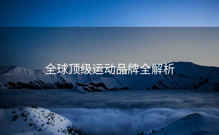 全球顶级运动品牌全解析