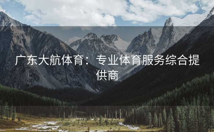 广东大航体育：专业体育服务综合提供商