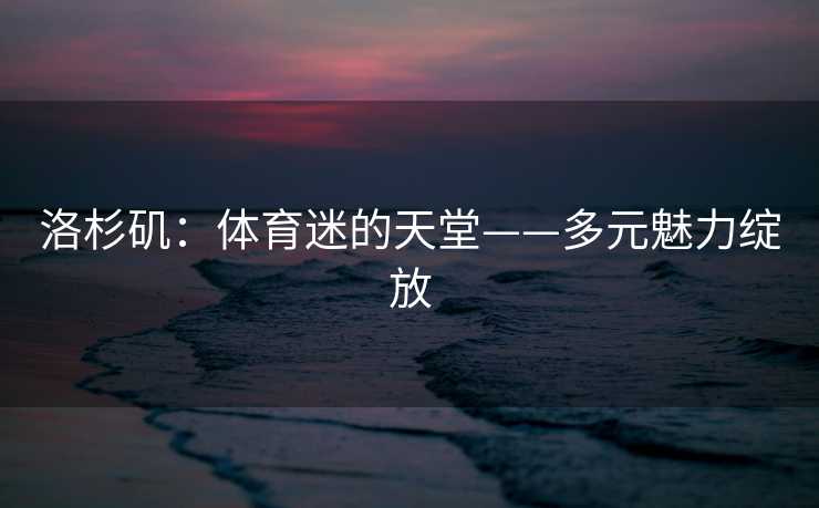 洛杉矶：体育迷的天堂——多元魅力绽放