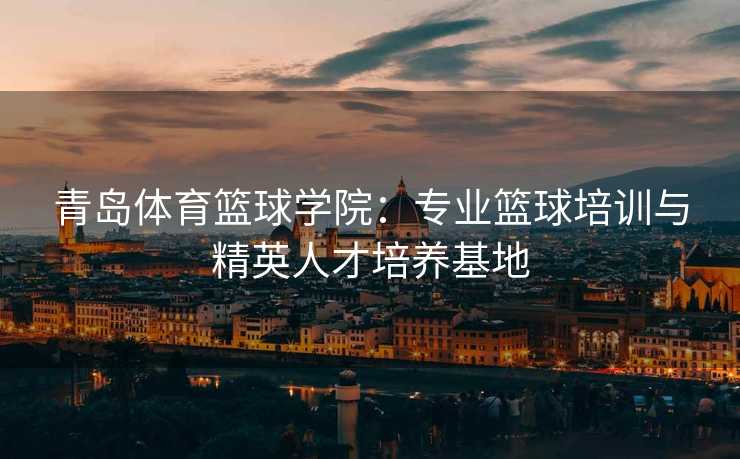 青岛体育篮球学院：专业篮球培训与精英人才培养基地