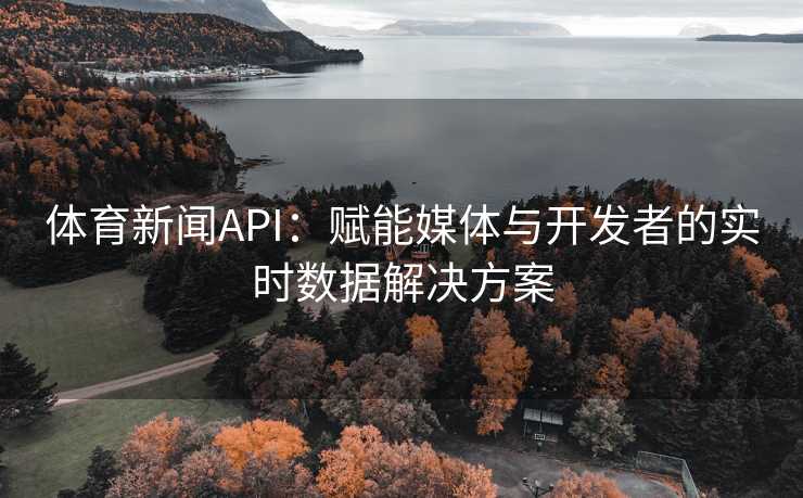 体育新闻API：赋能媒体与开发者的实时数据解决方案