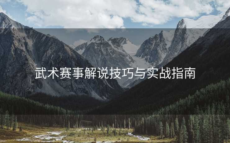 武术赛事解说技巧与实战指南