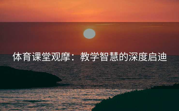 体育课堂观摩：教学智慧的深度启迪