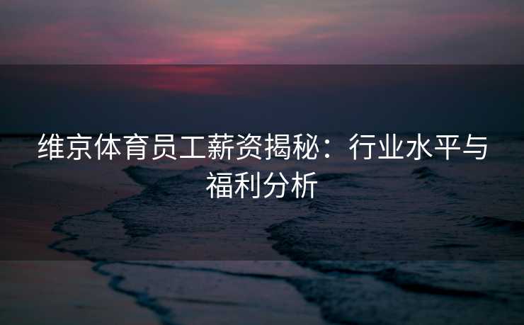 维京体育员工薪资揭秘：行业水平与福利分析