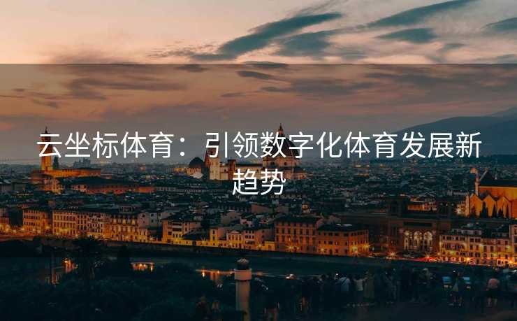 云坐标体育：引领数字化体育发展新趋势