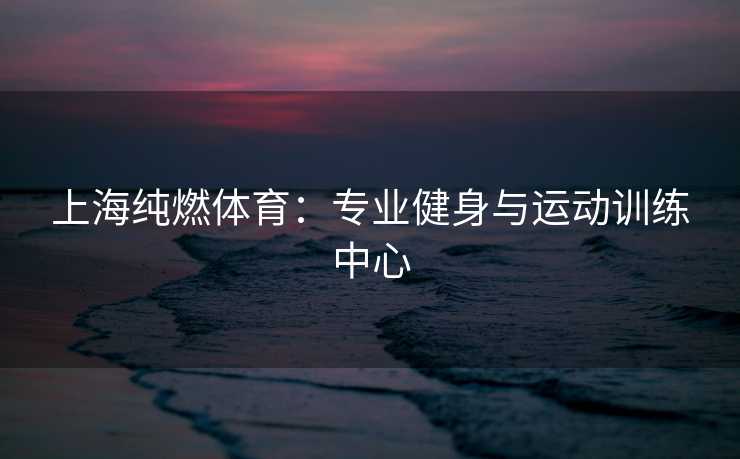 上海纯燃体育：专业健身与运动训练中心