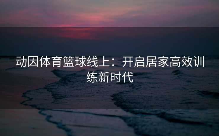 动因体育篮球线上：开启居家高效训练新时代