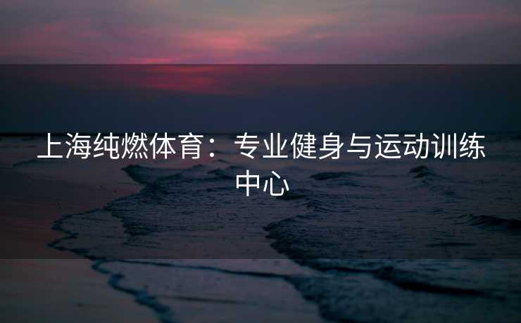 上海纯燃体育：专业健身与运动训练中心
