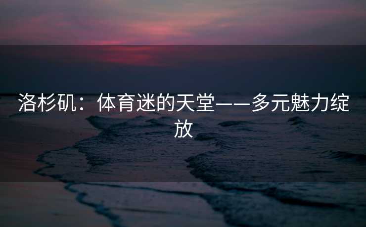 洛杉矶：体育迷的天堂——多元魅力绽放