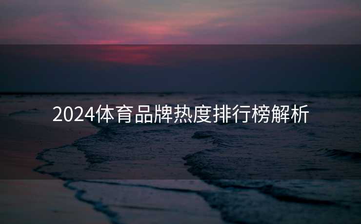 2024体育品牌热度排行榜解析